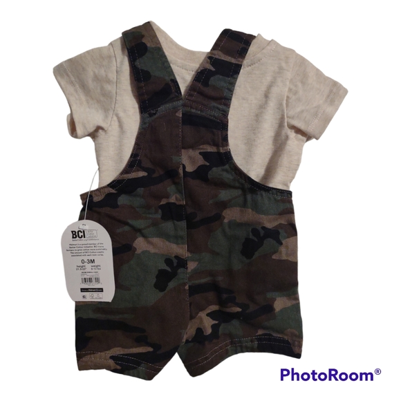 Two pcs Wonder Nation 0-3 months Baby Boy Dressy & Overall Clothes - Picture 7 of 8